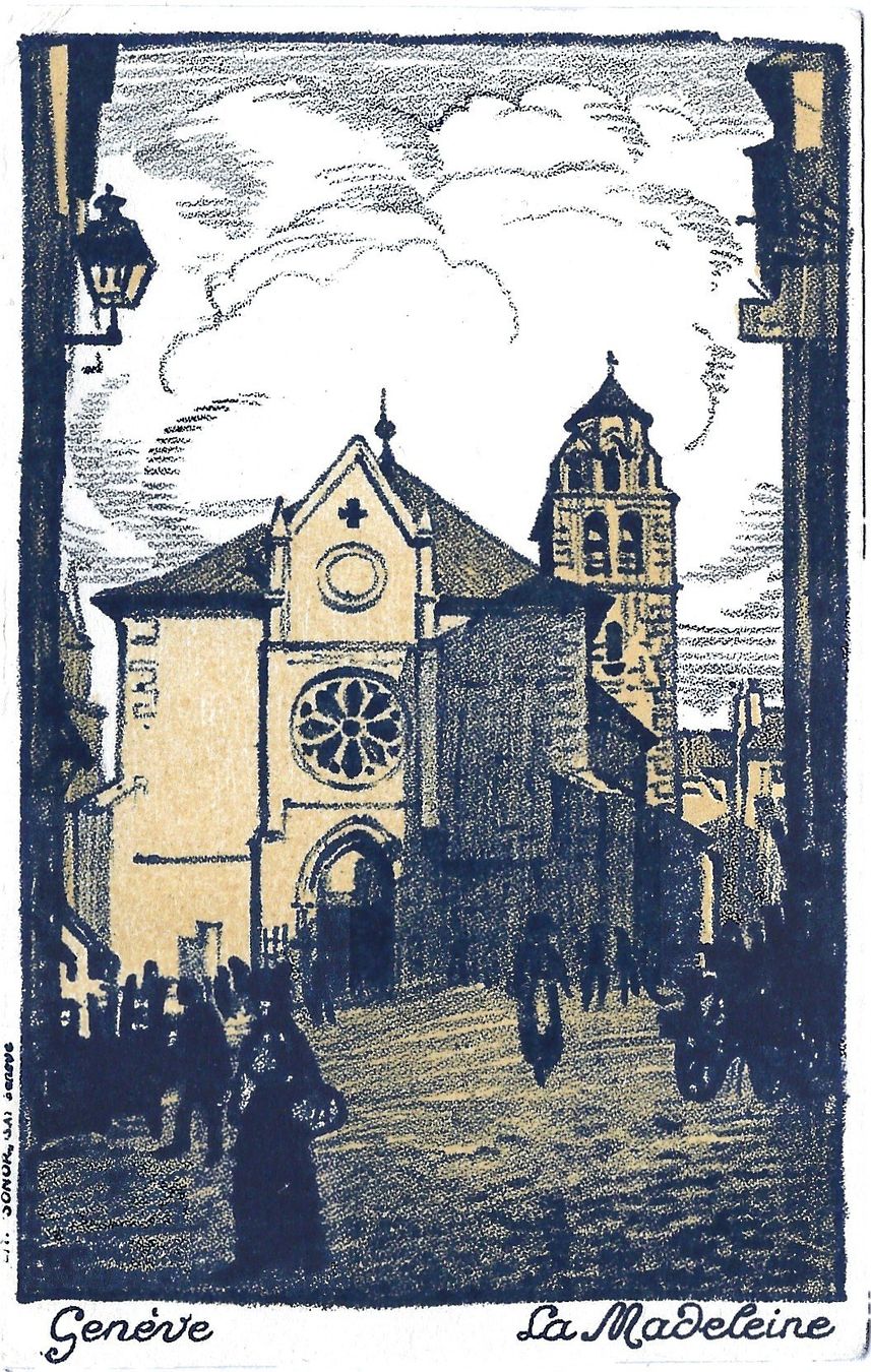 Cartoline postali: 5 Künstler-Postkarten  von  Genf – Usato da Bütschwil venduto da Jackson1A 6
