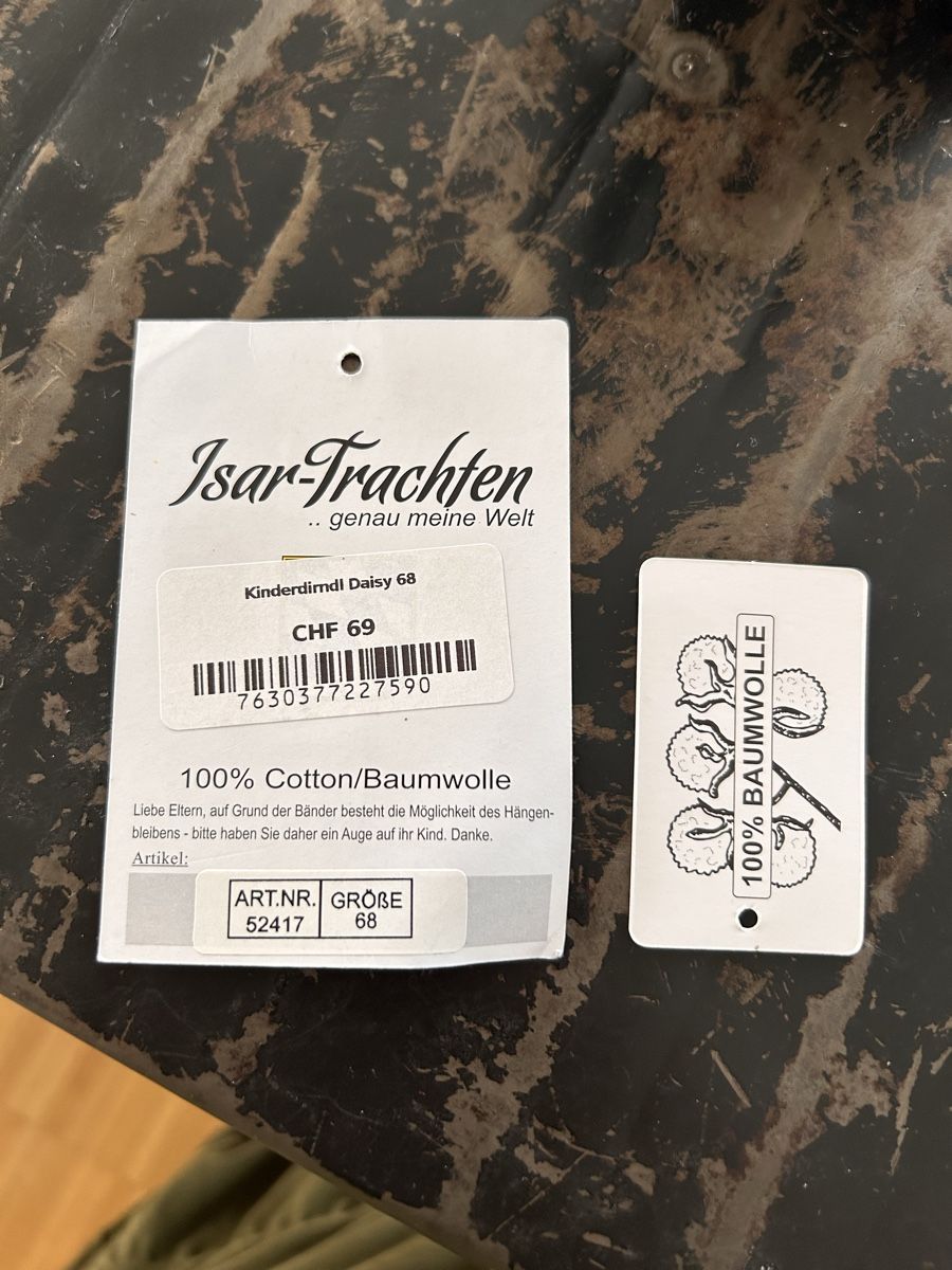 Vestiti & Gonne: Kinderdirndl Isar-Trachten Grösse 68 mit Etikette – Nuovo (secondo la descrizione) da Rüti ZH venduto da mio_jt8n 2