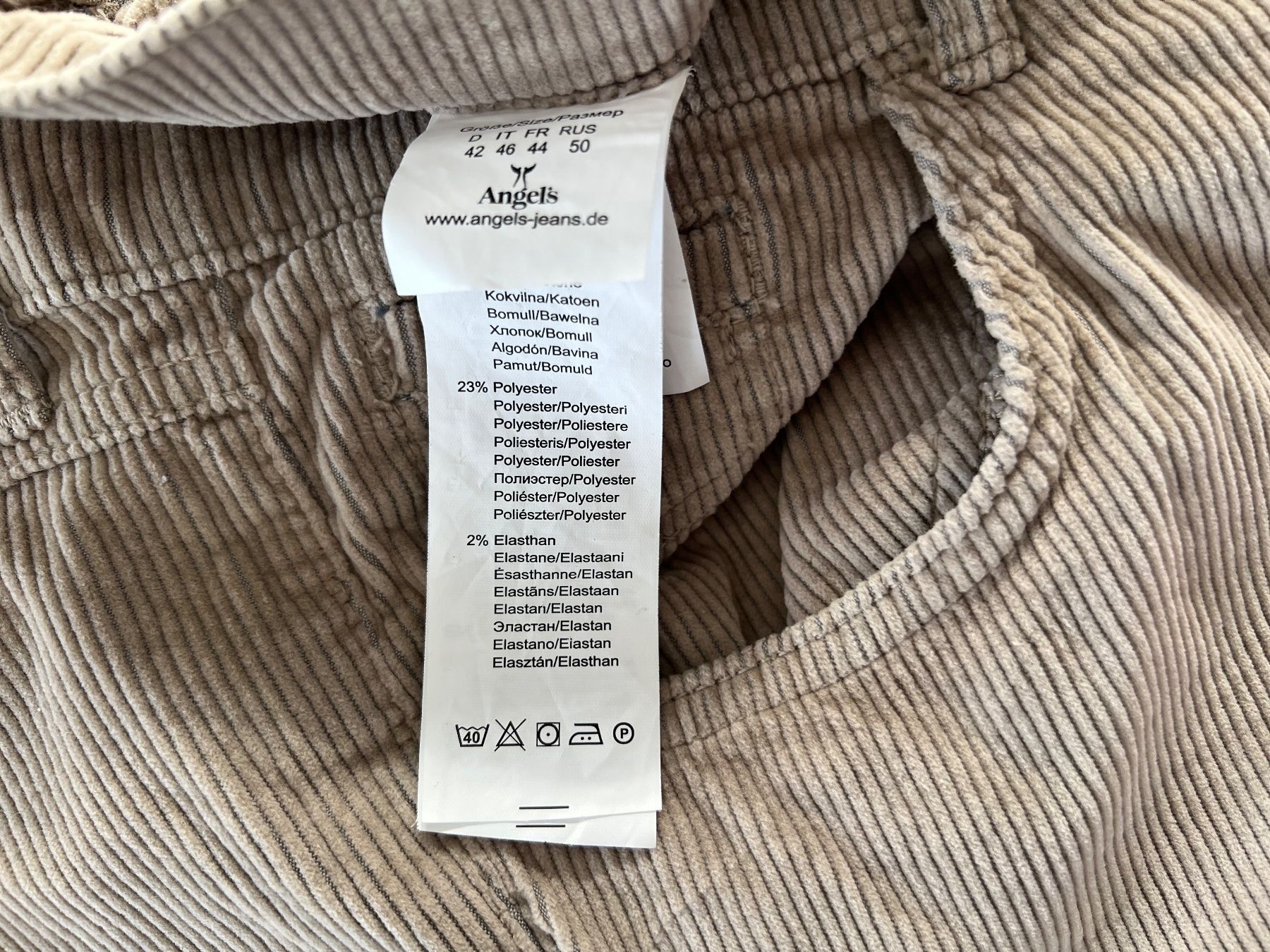 Angels Pantaloni: Angels- Cordhose beige Gr. 42 – Usato da Ebmatingen venduto da Mistelu 4