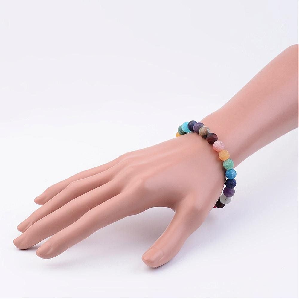 Bracciali & Braccialetti: Armband aus  Edelsteinen, gefrostet – Nuovo (secondo la descrizione) da Alpnachstad venduto da perlengaby 2