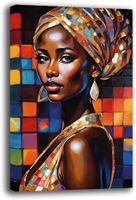 Buntes Gemälde Afrikanische Frau