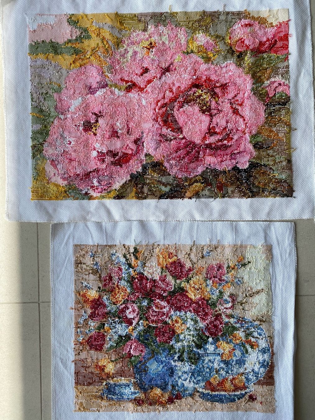 Poster & Bilder: 2 Bilder Petit Point – Neu (gemäss Beschreibung) aus niederbipp von Esbenz