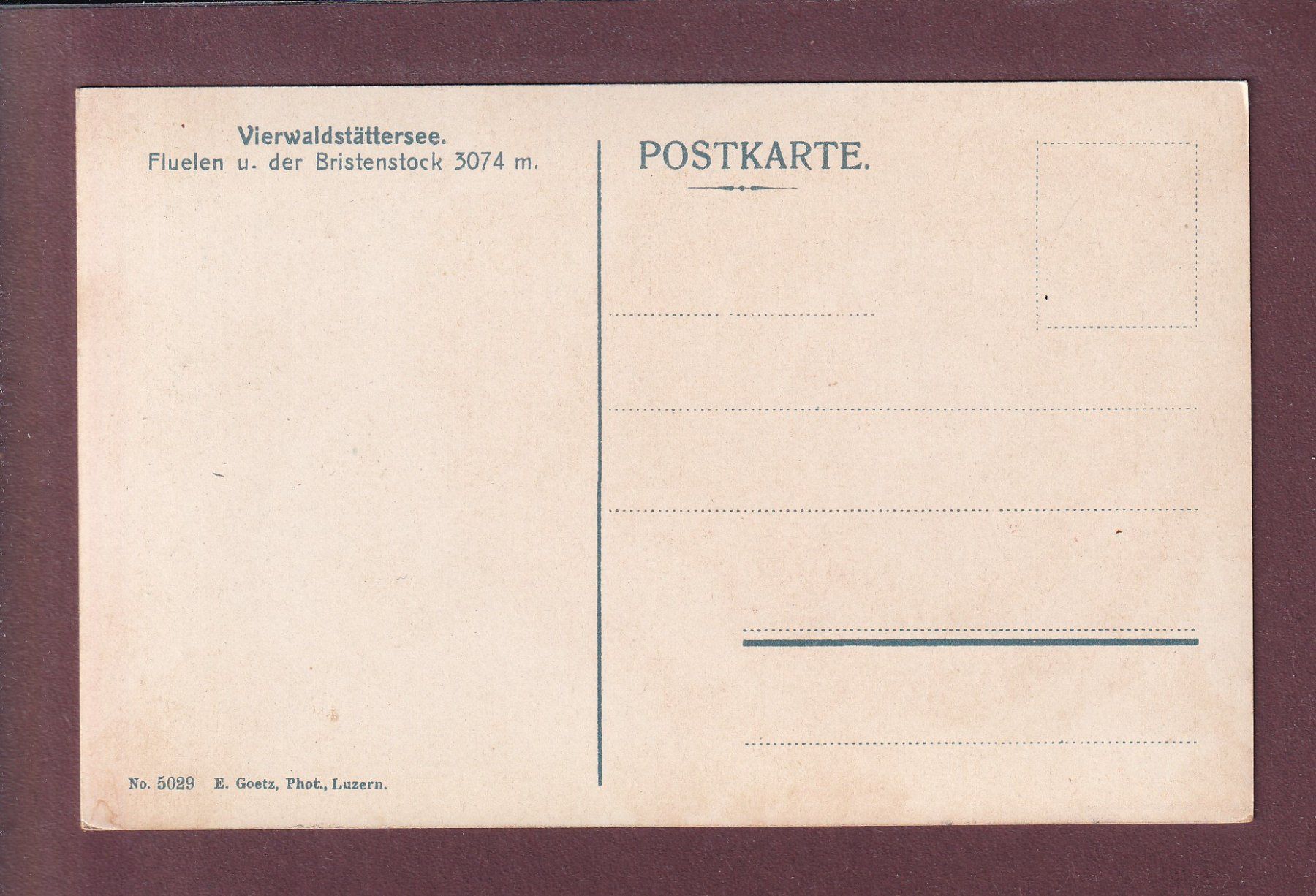Cartoline postali: FLÜELEN - Bristenstock – Usato da Pully venduto da nicecards 1