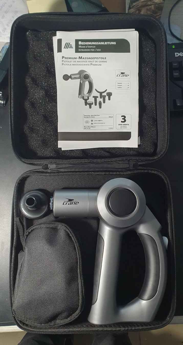 Dispositivi per massaggi: Crane Premium Massagepistole mit Akku – Usato da Rüegsauschachen venduto da Ctba82