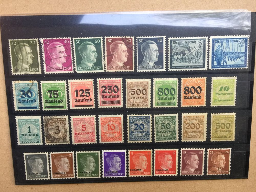 Briefmarken Deutsches Reich INFLATION WK Führer