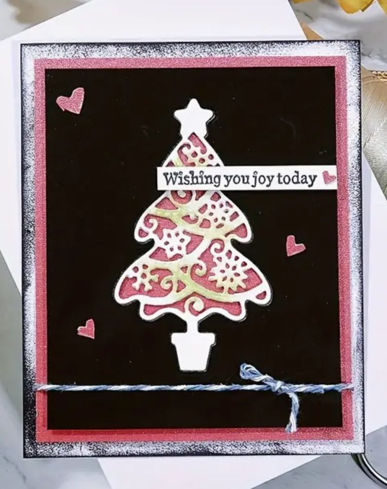 Sciablone: Weihnachtsbaum im Topf mit Schmuck - Stanzschablone – Nuovo e nell'imballaggio originale da Frenkendorf venduto da jazzplatten 2