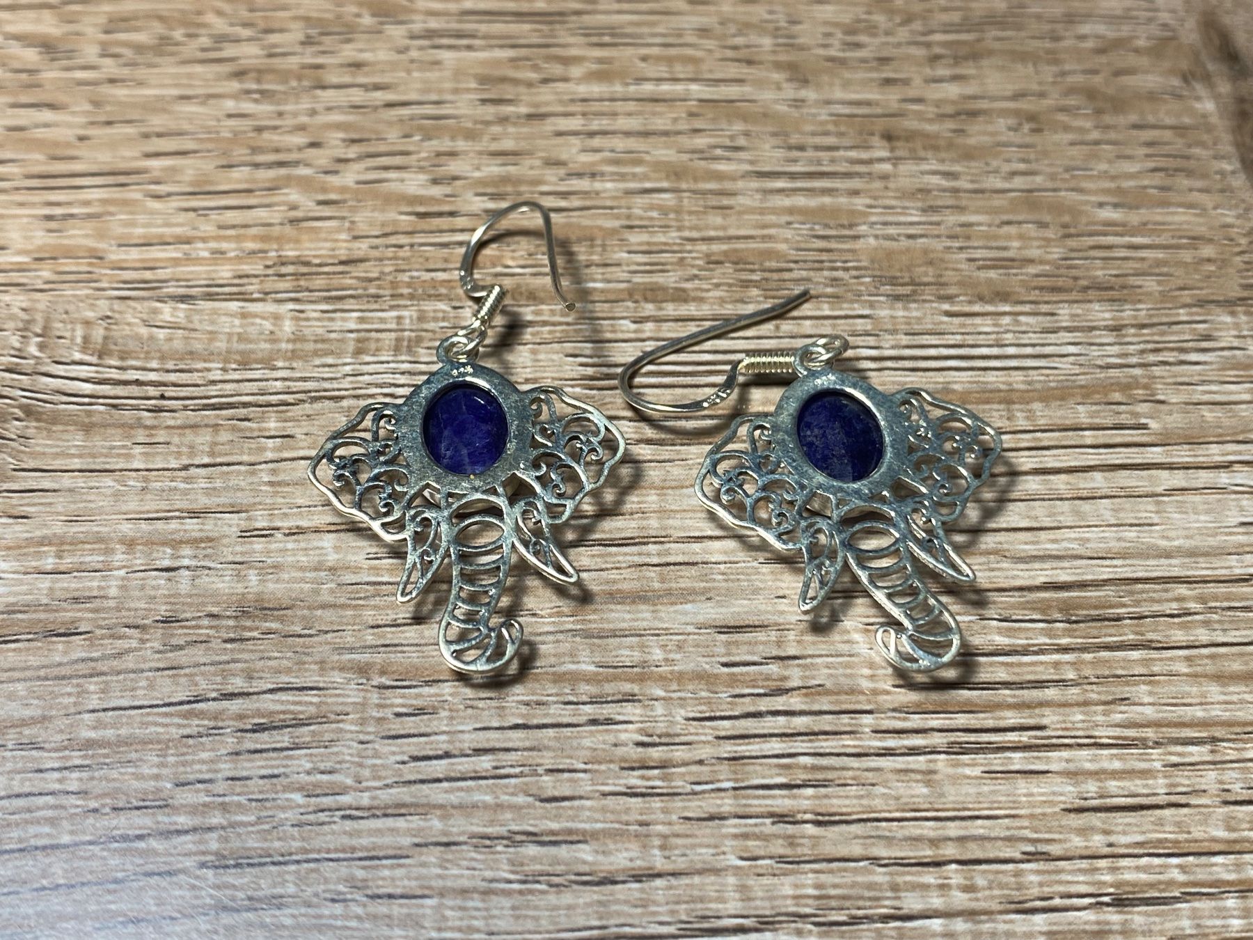 Orecchini pendenti & Orecchini a lobo: Boho Elefant Ohrringe 925 Silber natürlicher Blauer Saphir – Nuovo e nell'imballaggio originale da Laax venduto da Kiki_Kingdom3 4