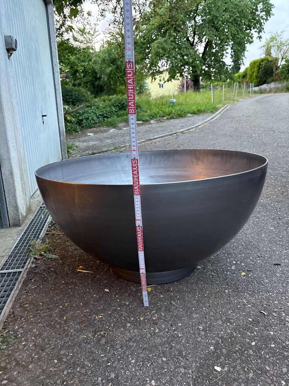 Bracieri: massive Halbhohlkugel, Feuerschale, D=90cm, Dicke 5mm! – Nuovo e nell'imballaggio originale da Oberwil-Lieli venduto da metal-works 3