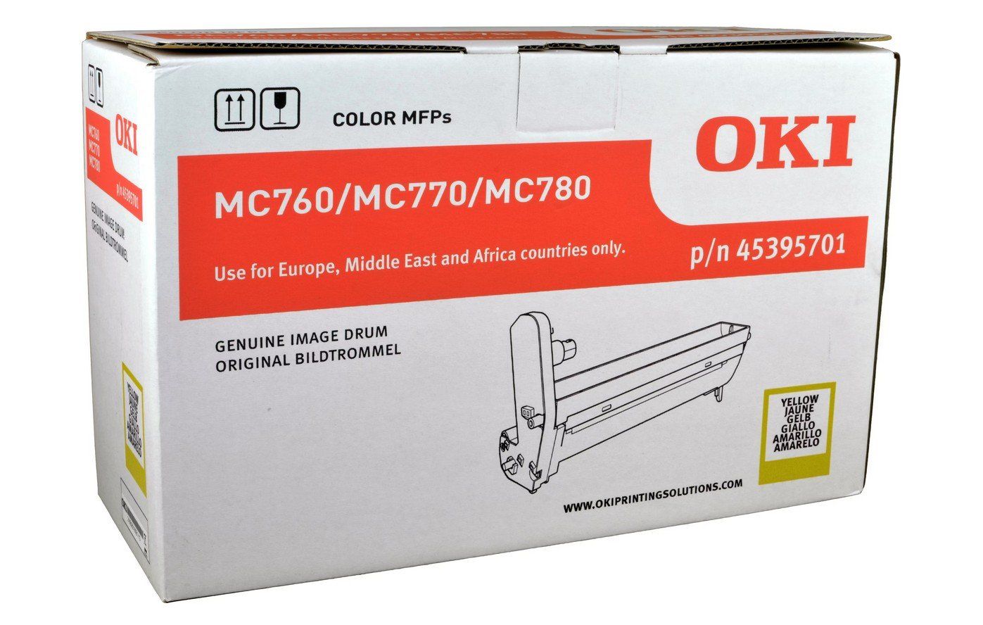 Oki Cartucce per stampanti & toner: Original OKI MC760, MC770, MC780 yellow Drum, 45395701 – Nuovo e nell'imballaggio originale da Glattbrugg venduto da copytron 1
