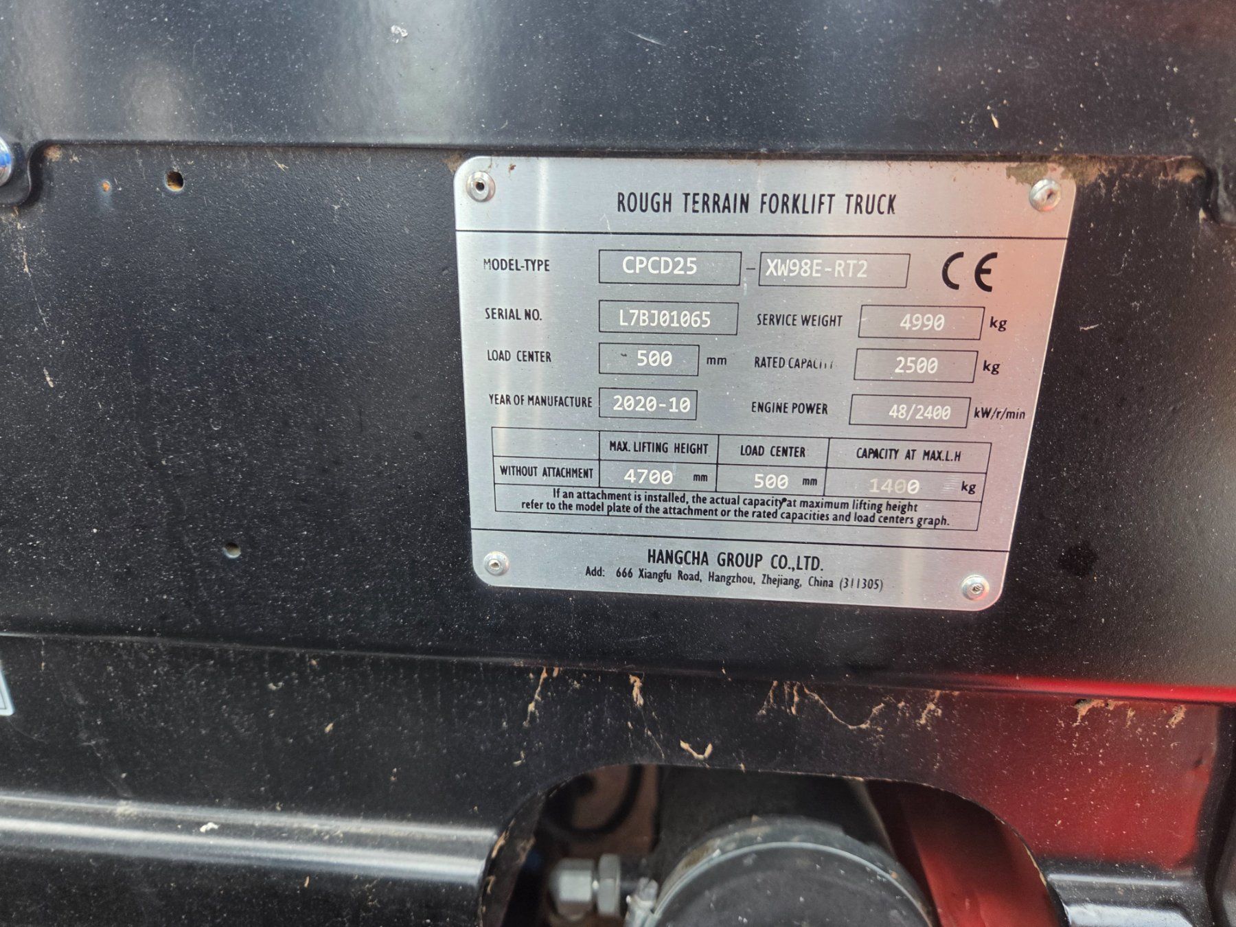 Diesel Carrelli elevatori e a forche: Elévateur Hangcha CPCD25-XW98E-RT2 – Usato da Aigle venduto da Kel-Menuiserie 5