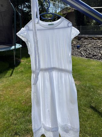 Kleid United Colors of Benetton weiss Grösse L guter Zustand
