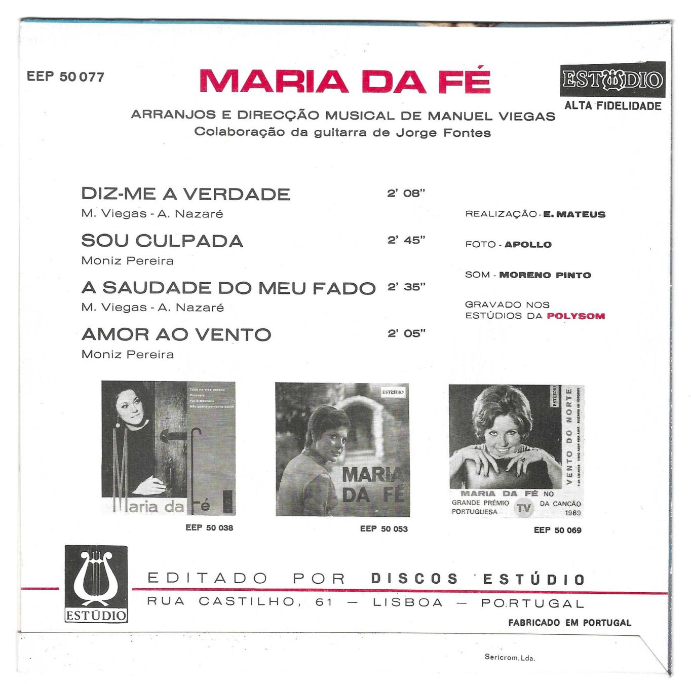 Dischi in vinile: MARIA DA FE  -  DIZ - ME A VERDADE  +  3 – Usato da Bex venduto da Giorgiob 1