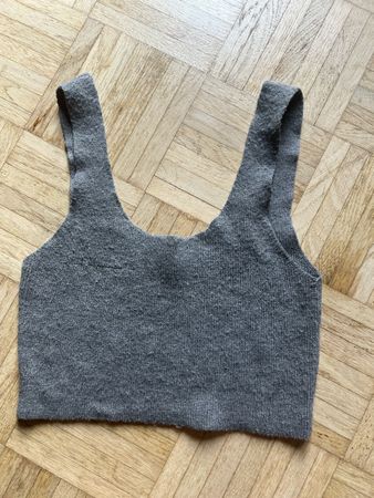 Crop Top Grau Grösse M guter Zustand
