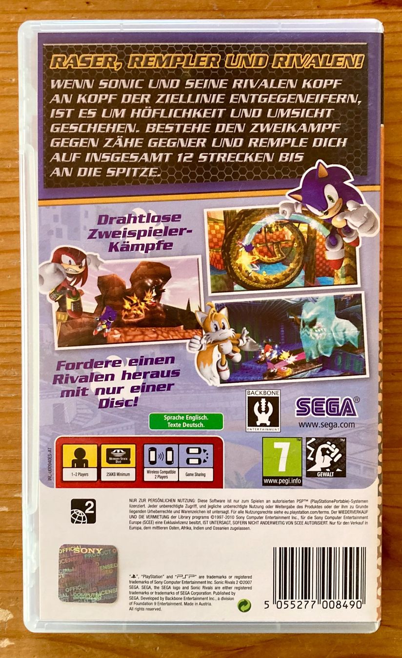 Sony Spiele: Sonic Rivals 2 - PSP – Gebraucht aus Zürich von Djmotionch 2