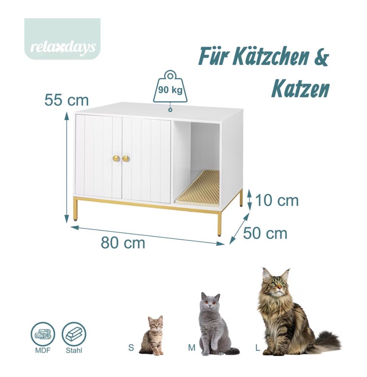 Cucce & Letti: Meuble pour chat Relaxdays + litière – Usato da Dompierre FR venduto da Laetitia1999 2