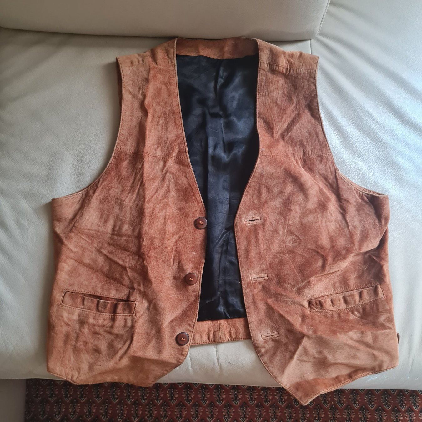 Gilets & Westen: Lederweste in braun , Grösse S – Gebraucht aus Coeuve von Nelly2
