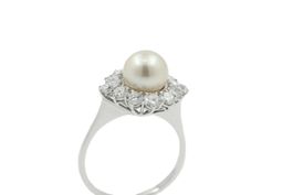 BUCHERER Brillant Ring mit Perle 18K Weissgold *S3915