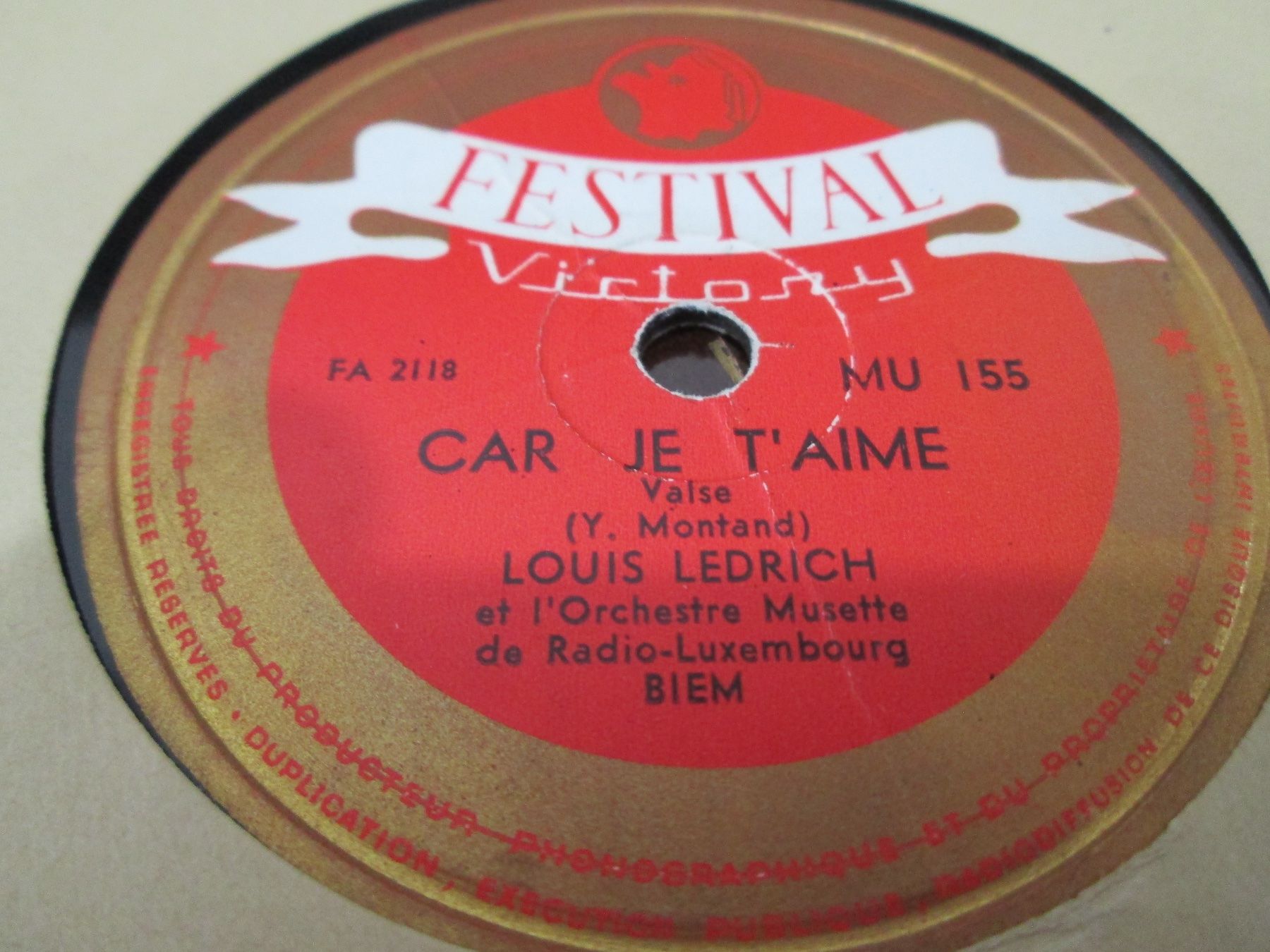 Schallplatten: DISQUES 78 TOURS – Gebraucht aus Lausanne von Leag 8