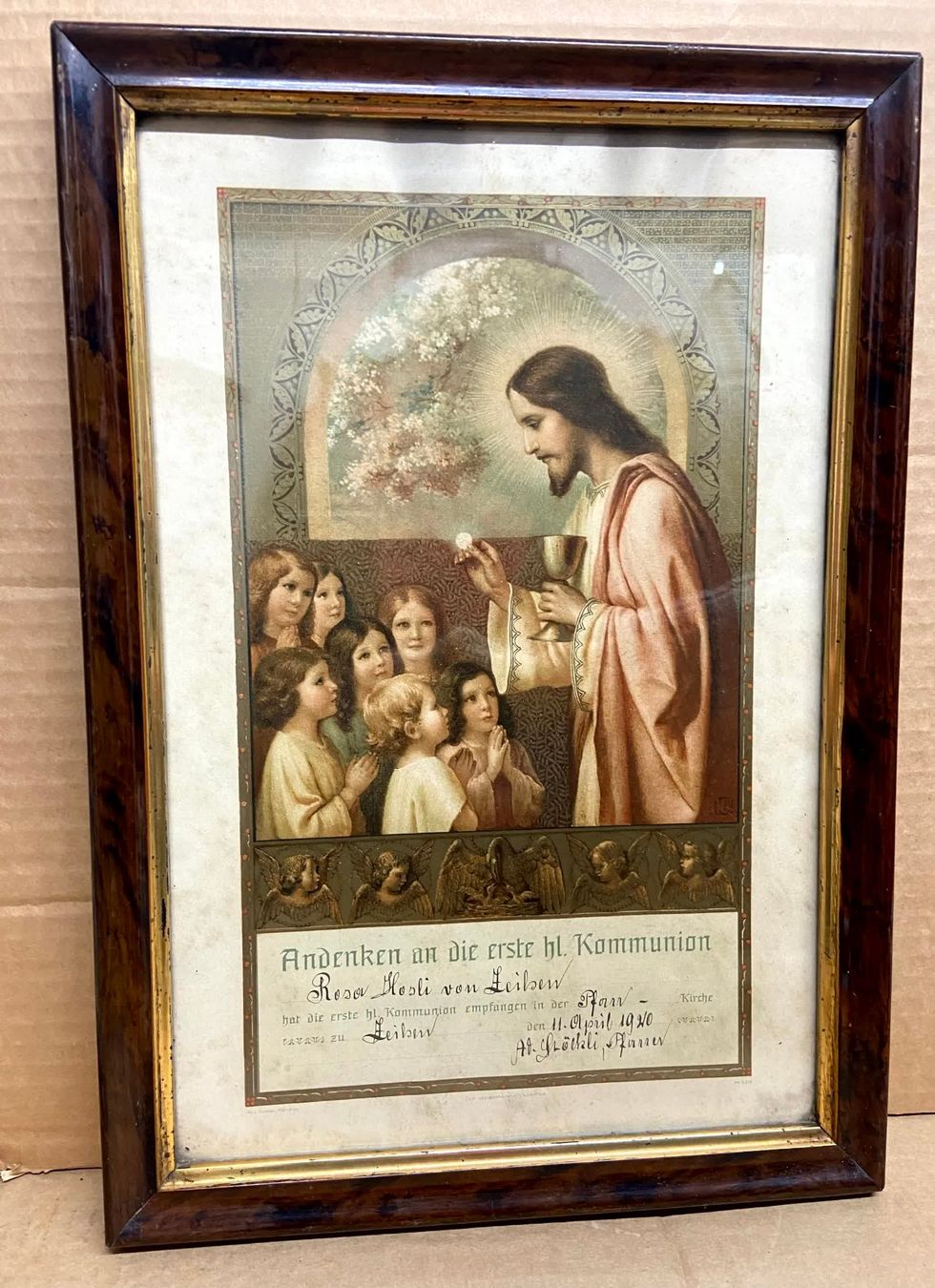Foto & Immagini: Altes Bild "erste hl. Kommunion" 11. April 1920 – Usato da Reinach AG venduto da e5734h