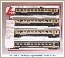 Lima H0 149783K 4 EW I der BLS-Gruppe inkl. Salon bleu, neu