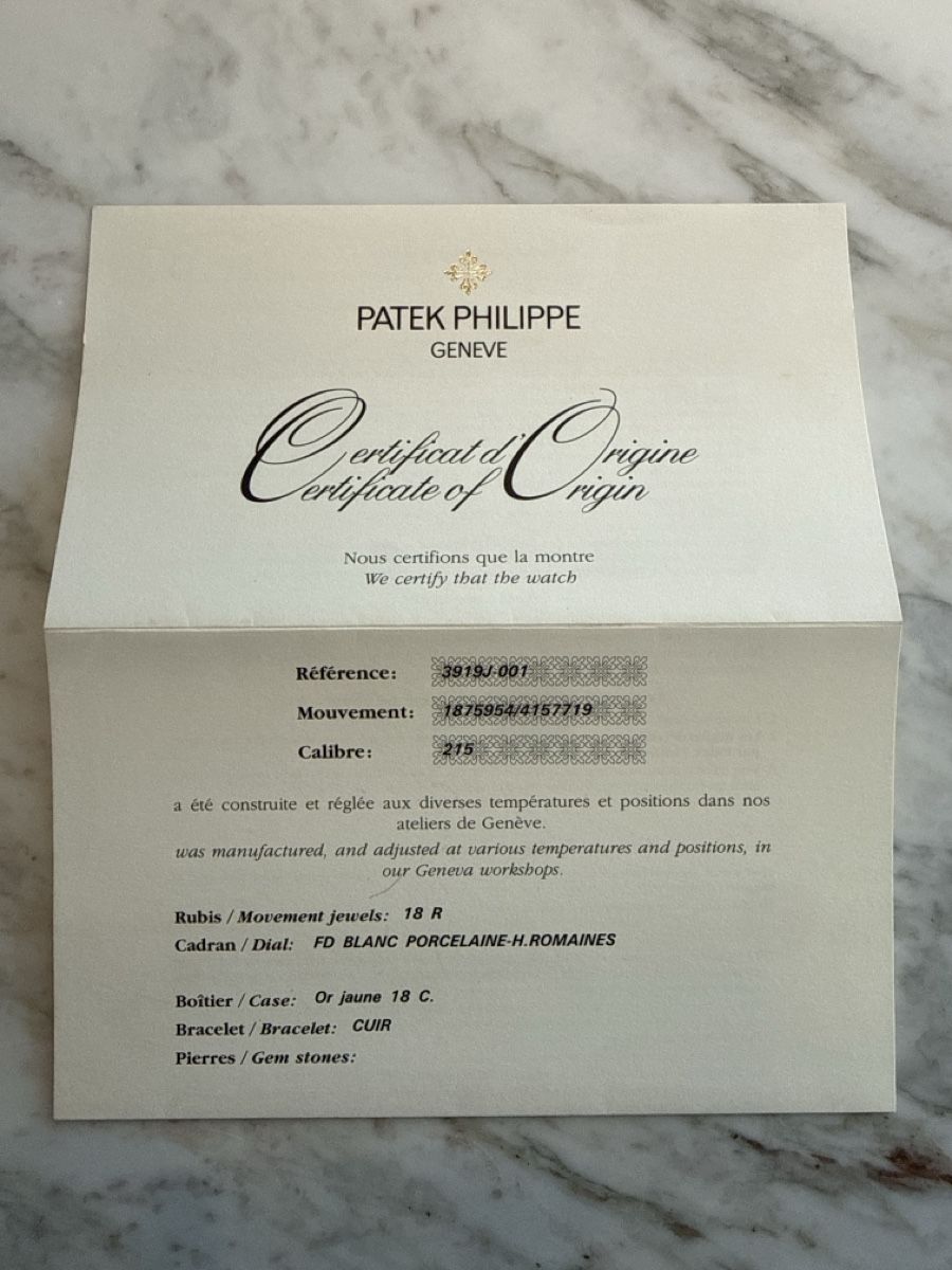 Patek Philippe Orologi: Patek Philippe Calatrava 3919J – Usato da Bissone venduto da luxuryitems 4