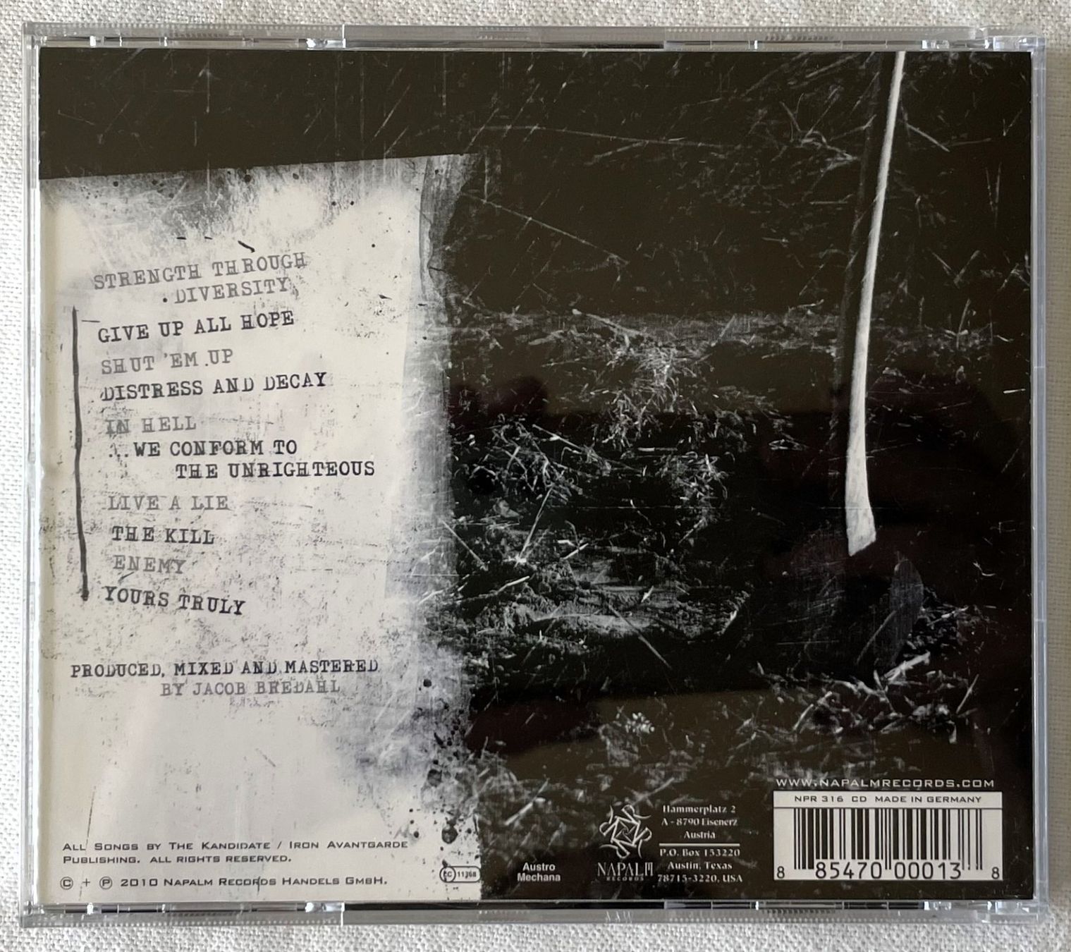 CDs: The Kandidate – Until We Are Outnumbered - CD - 2010 – Gebraucht aus Uster von Zardodel 2