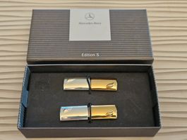 Manschettenknöpfe Mercedes Benz Edition S / 925er Silber Neu