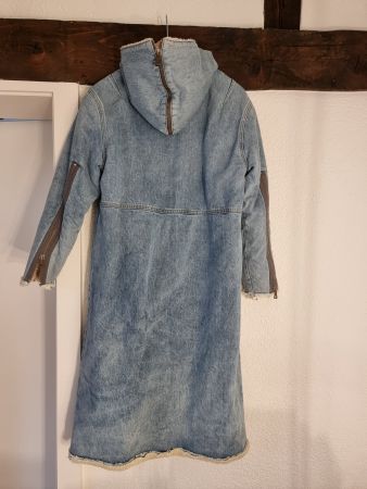 Denim Winter Mantel, gefuttert