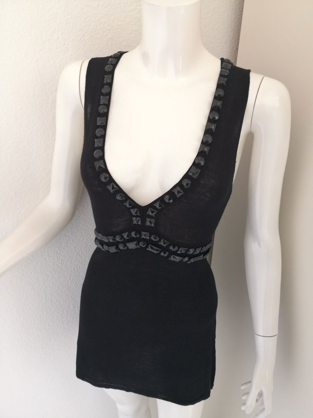 Mango Top: 🤩MANGO SUIT STRICK-TOP SCHWARZ MIT STEINEN – Nuovo (secondo la descrizione) da Olten venduto da Naja-Twins-Twins 2