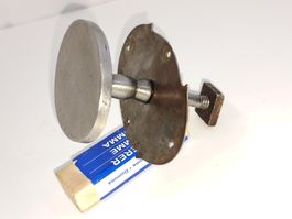 1 antiker Tür Knopf mit Rosette, Eisen (LOT1036#TBS1)