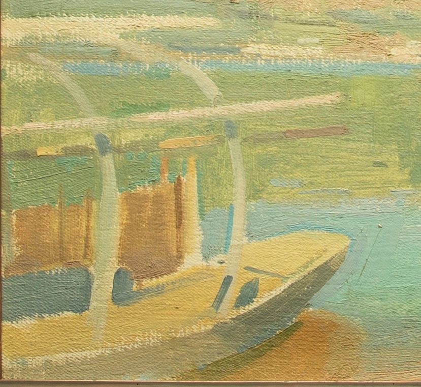 Dipinti: Karl Moor -  Rheinlandschaft um Basel – Usato da Basel venduto da bigmbh 3