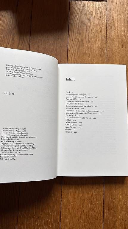 Libri: Eine kurze Geschichte der Zeit - Stephen Hawking  – Usato da Basel venduto da pat_y298 1