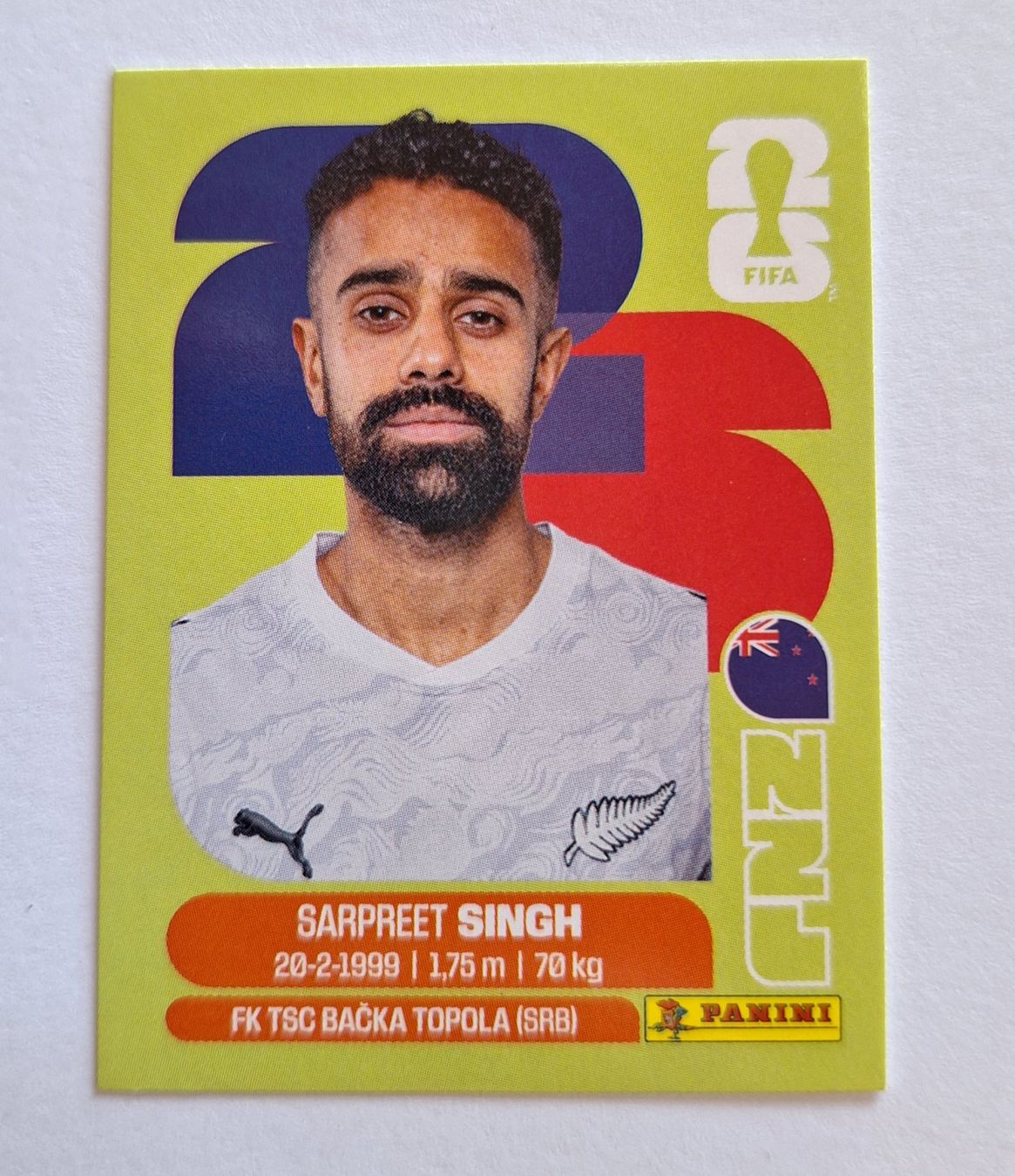 Panini Carte collezionabili: Panini Sarpreet Singh NZL 11 – Nuovo (secondo la descrizione) da Romanens venduto da Crocette