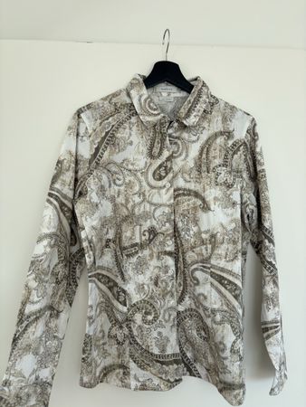 Van Heusen Shirt Paisley Print Size L Cotton
