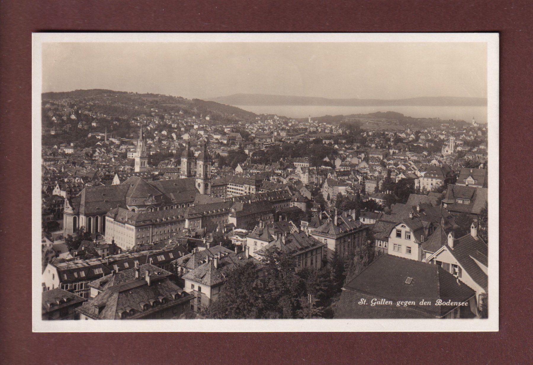 Cartoline postali: ST. GALLEN - Teilansicht - 1930 – Usato da Pully venduto da nicecards