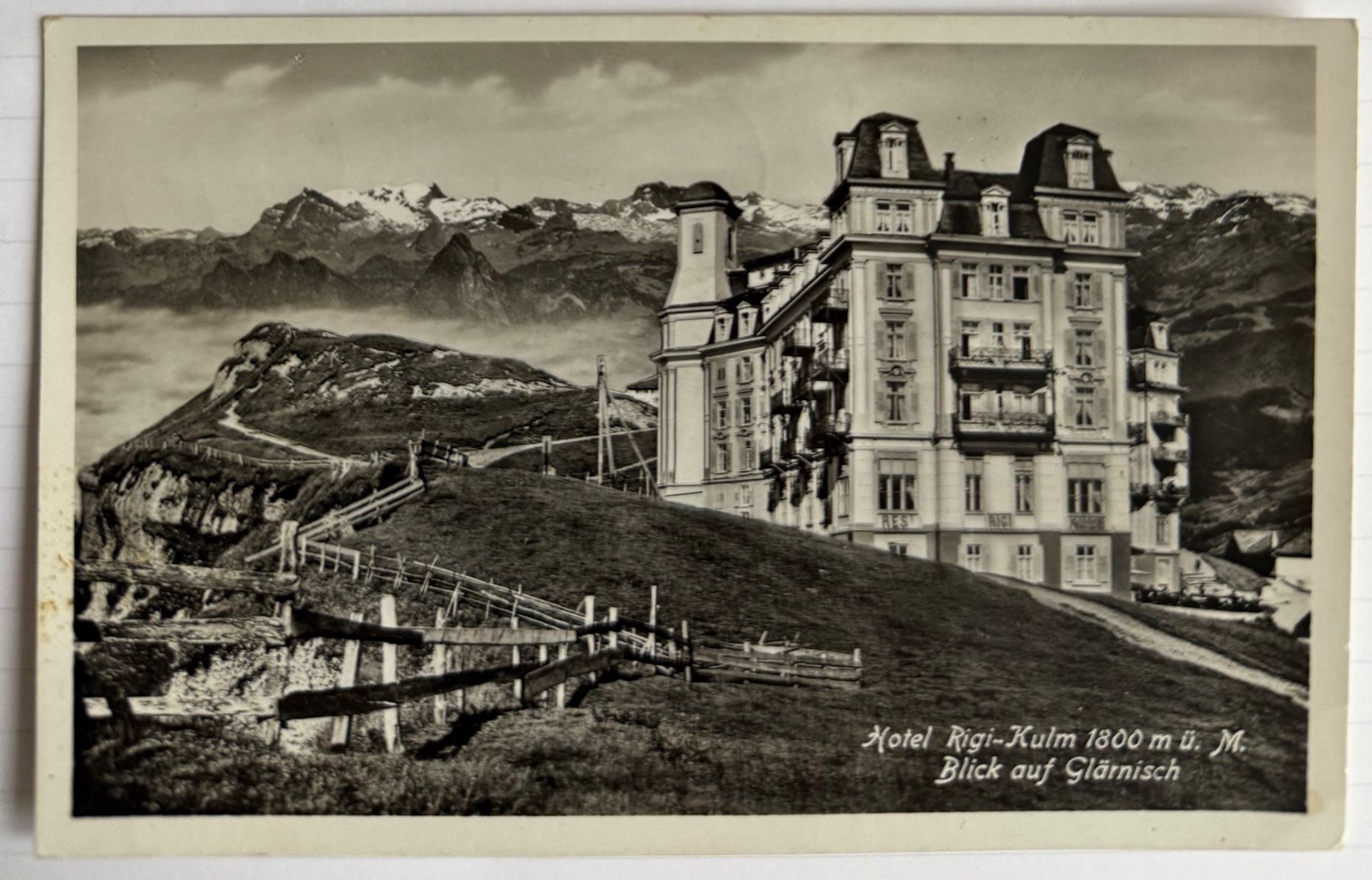 Cartoline postali: Rigi -Kulm - Hôtel 1938 – Usato da Lutry venduto da Ediego
