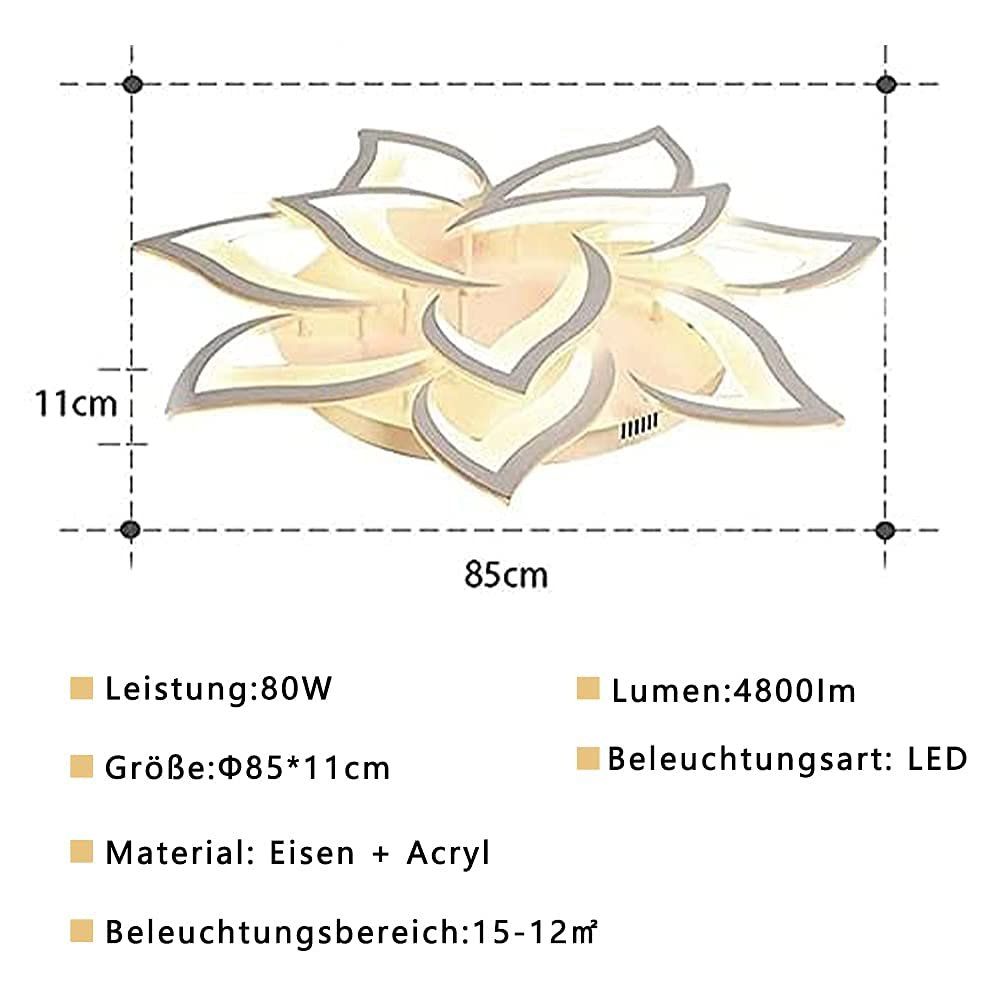 Lampadari & plafoniere: LED Deckenleuchte Deckenlampe Ø 85cm dimmbar mit Farbwahl – Nuovo e nell'imballaggio originale da Basel venduto da EchoPeak 1