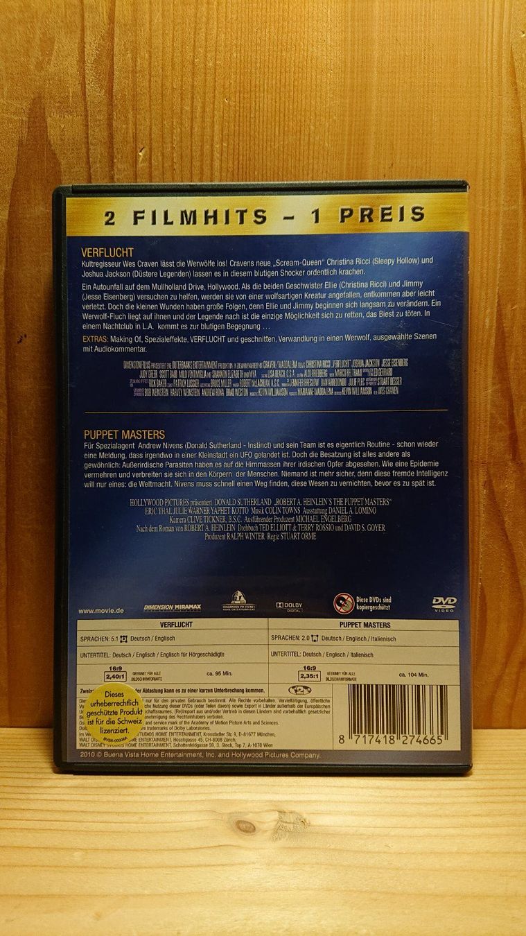 Tutti i DVDs: VERFLUCHT und PUPPET MASTER auf DVD – Usato da Wilderswil venduto da Exebub 1
