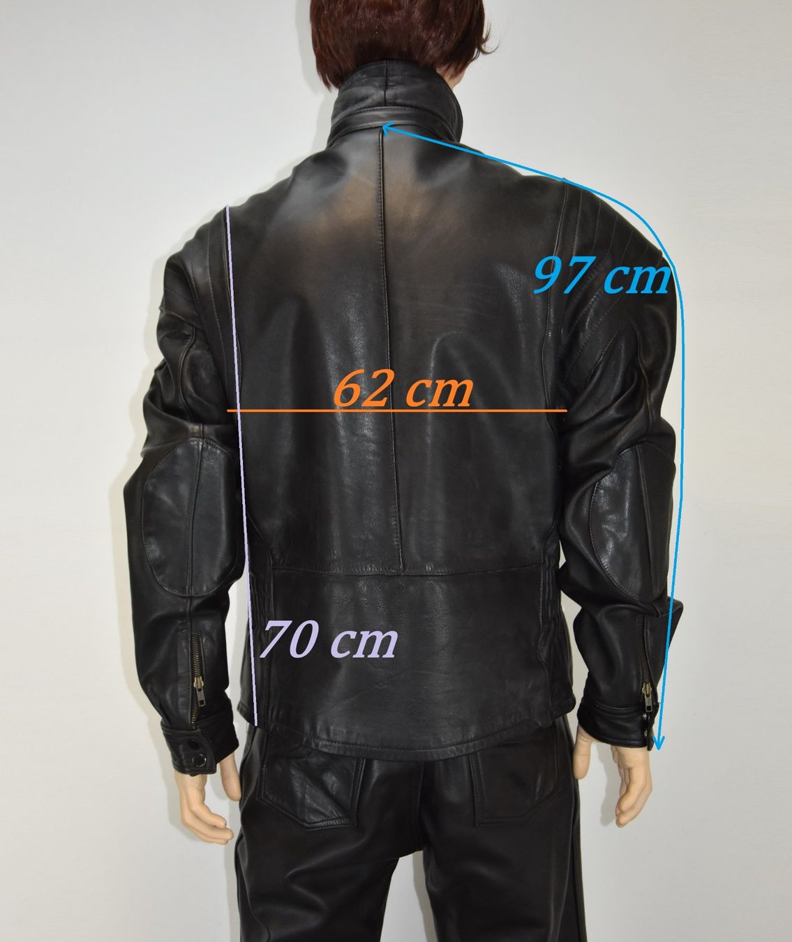 Giacche: Herren Motorrad Lederjacke Robust Freizeit Schwarz Gr.L – Usato da Wohlenschwil venduto da ABC-Vintage 9