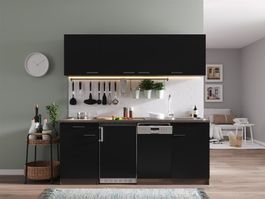 053 Singleküche Küchenzeile 195cm E/Y/SW - Küche Einbauküche