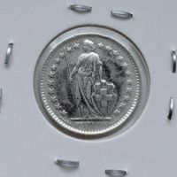 1/2 Franken 1944 B Schweiz Silber 835