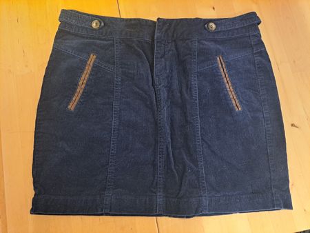 Dunkelblauer Cord-Jupe Gr. 38