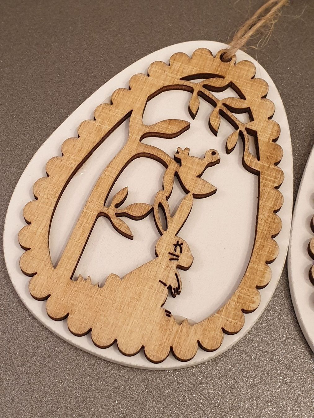 Tutte le decorazioni: 2 Osterbaum Holz Hänger 8 x 6 cm........ – Nuovo e nell'imballaggio originale da Amriswil venduto da kleindeko 1