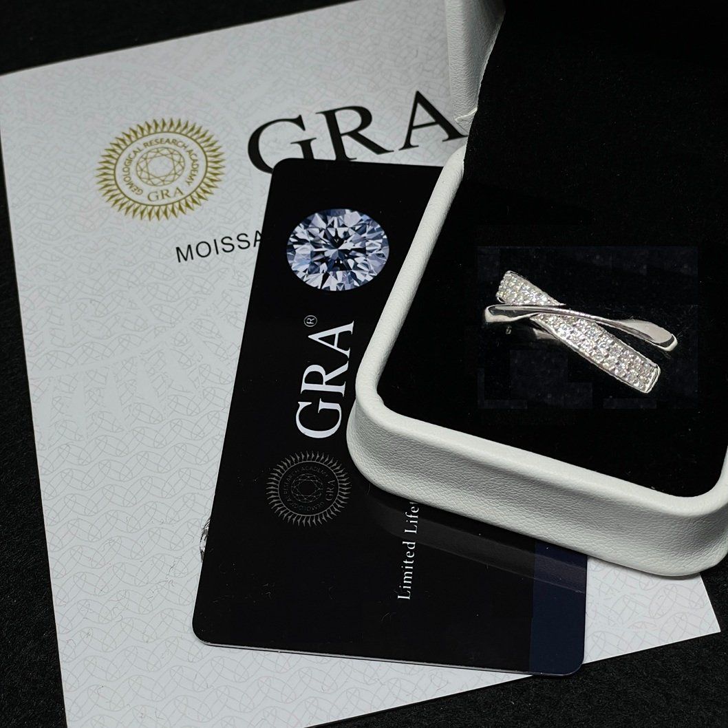 Ringe: Moissanit Ring, Silber - Gr. 55 GRA-Zertifikat – Neu (gemäss Beschreibung) aus Thun von Creative-Art-Tess 8