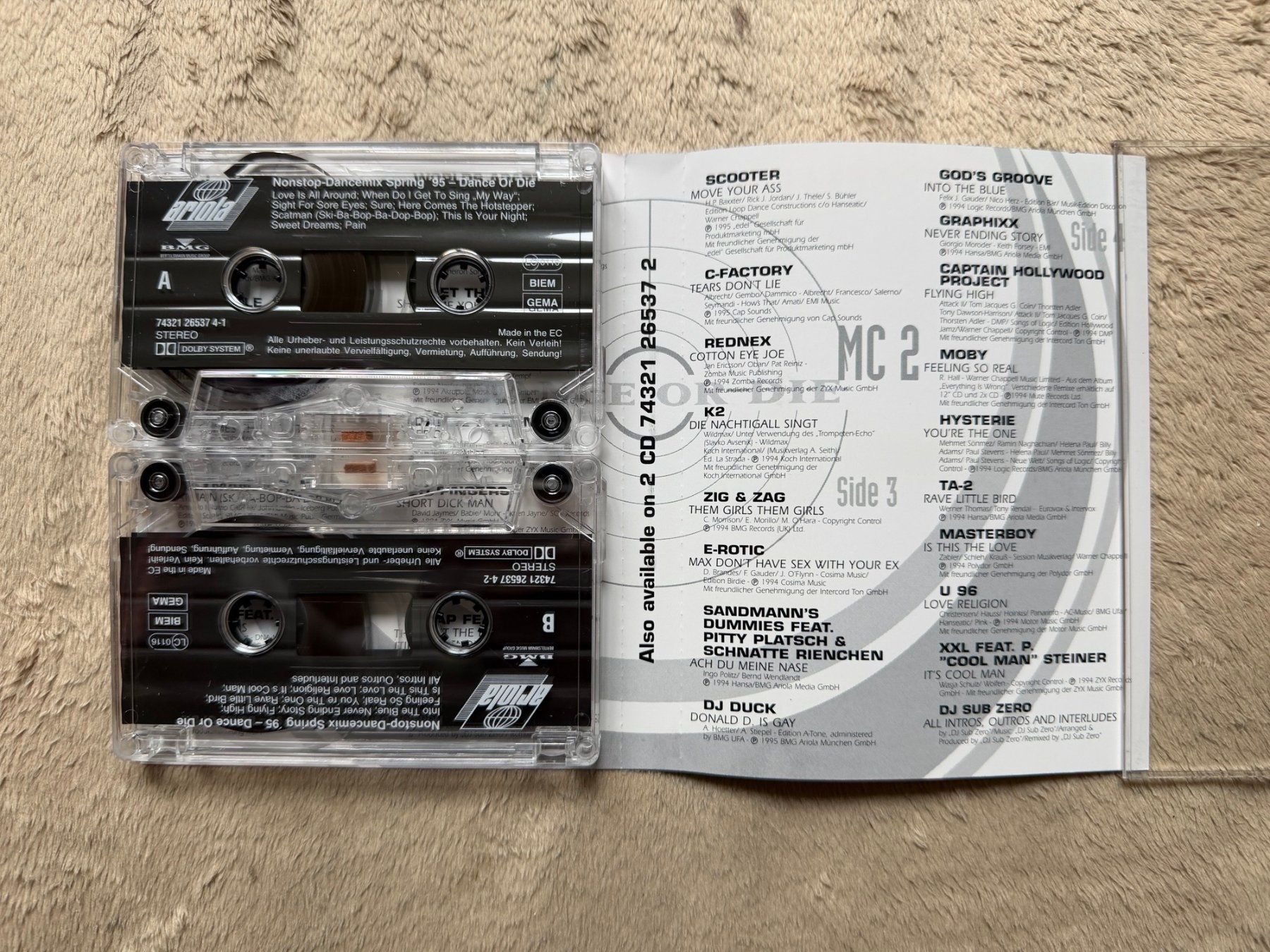 Cassettes audio: Nonstop Dance Mix 2 Musikkassetten 1995 BMG – Neuf (Voir description) à Kastanienbaum par Muenchnerkindl1 2