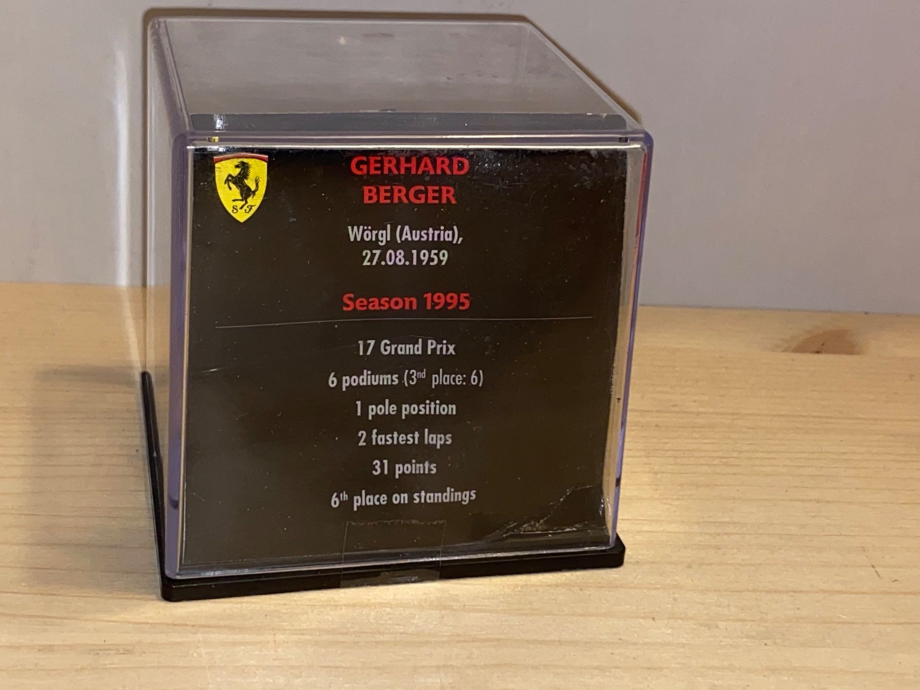 Ferrari Modellautos: Ferrari Helm 1/5 Gerhard Berger 1995 – Neu (gemäss Beschreibung) aus Wohlen AG von PrivatSammlung 3