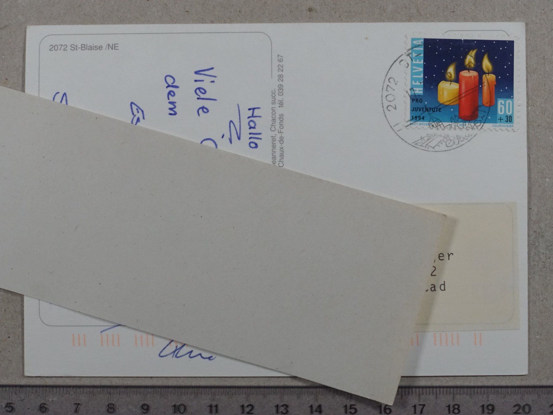 Ansichtskarten: St-Blaise, 1995 – Gebraucht aus Lenzburg von fh1 1