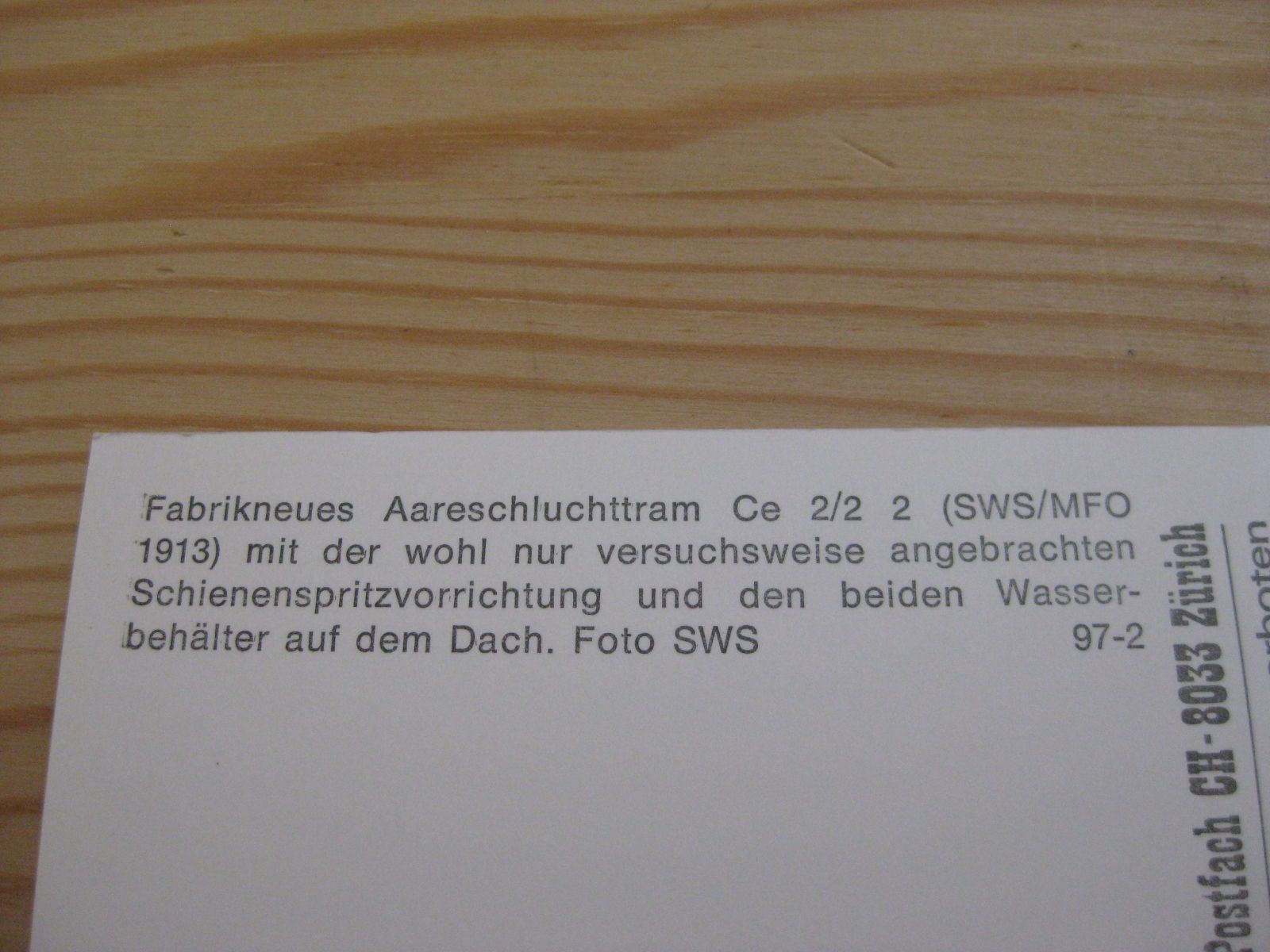 Ansichtskarten: AK MRA Triebwagen – Neu (gemäss Beschreibung) aus Malters von Marosko 2