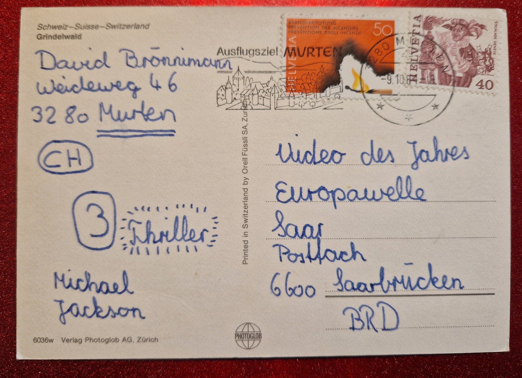 Cartoline postali: Grindelwald Winter 1984 – Usato da Melchnau venduto da Arthurius 1