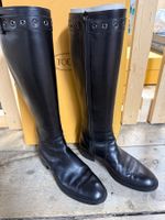 Stiefel TOD's Leder schwarz mit Schnallen guter Zustand
